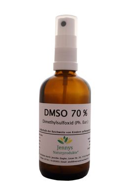 DMSO (Dimethylsulfoxid) 70% - 100ml - Braunglasflasche mit Sprühkopf