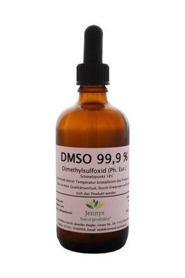 DMSO (Dimethylsulfoxid) 99,9 % - 100ml - pharmazeutische Reinheit - mit Dosierhile