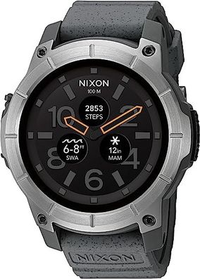 Nixon Mission Smartwatch Touchscreen Mikrofon GPS Quarz grau