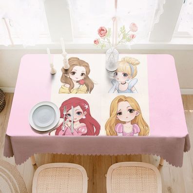 Süß Prinzessin Ariel Aurora Tischtuch Studie Tischdecke Kaffee Tisch Matte für Küche