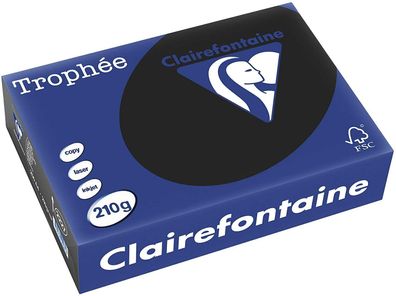 Clairefontaine Trophee Color 2227C schwarz 210g/ m² DIN-A4 - 250