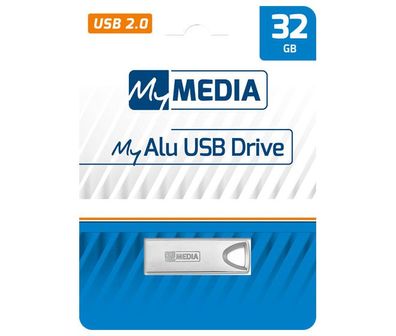 MyMedia USB 2.0 Stick 32GB, My Alu, silber