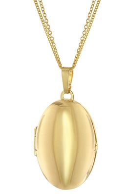 trendor Schmuck Damen-Halskette mit Medaillon Gold auf Silber 925 15535