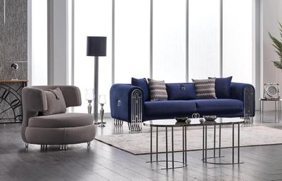 Luxus Sofagarnitur Couch Möbel 3 + 1 Sitzer Couchen Sofa Polster Möbel 2tlg