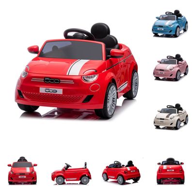 Chipolino Kinder Elektroauto Fiat 500 Fernbedienung, Sicherheitsgurt, MP3, USB