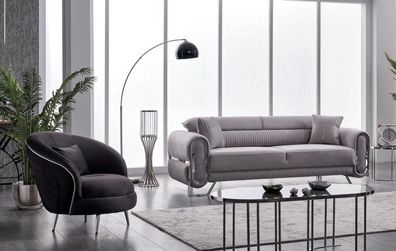 Set Sofagarnitur 3 + 1 Sitzer Polstergarnitur Luxus Komplett 2tlg Wohnzimmer Möbel