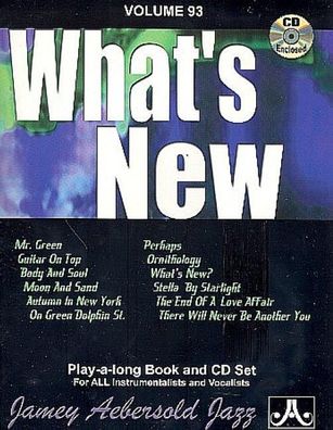 Jamey Aebersold Jazz -- What's New, Vol 93: Book & CD: Play-A-Long Book and ...