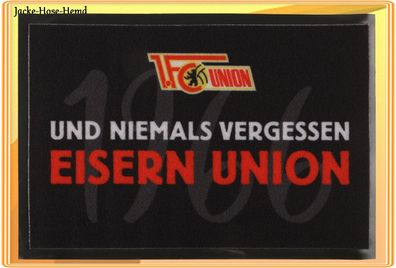 1. FC Union Berlin Fußmatte Eisern Union Matte Fußabtreter Türmatte Gr. 60x40cm NEU