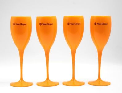 Veuve Clicquot Acryl Flutes Cup Ice Champager Imperial 4pcs. in Orange