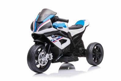 BMW HP4 Kindermotorrad Elektro Dreirad Kinder Polizei Motorrad 12V USB/ AUX Weiß