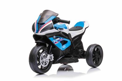 BMW HP4 Kindermotorrad Elektro Dreirad Kinder Polizei Motorrad 12V USB/ AUX Blau