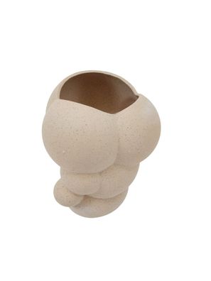 Jotex Vase Minione 25cm hoch - blasige Form - Keramik Sandfinisch