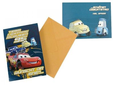 Disney Geburtstagskarte Cars Team Lightning
