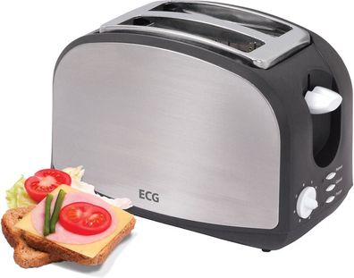 ECG ST 968 Toaster 2 Scheibe(n) 900 W Schwarz, Edelstahl