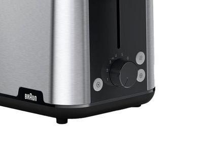 Braun HT1510BK Toaster 2 Scheibe(n) 900 W Schwarz, Edelstahl