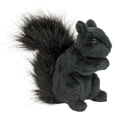 Schwarzes Eichhörnchen Plüschtier Stofftier Plüsch-Kuscheltier * ca. 16 cm