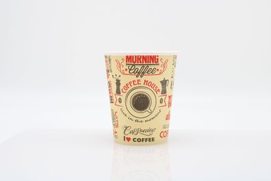 Kaffeebecher Morning Coffee Papierbecher PE beschichtet 8 oz / 200ml Beige