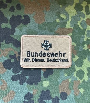 Patch "Bundeswehr - Wir dienen Deutschland" Wüste Morale Abzeichen, Klett Aufnäher BW