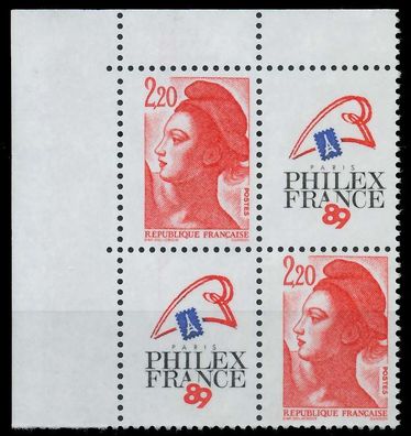 Frankreich 1985 Nr 2510AIZf-VB1 postfrisch Viererblock X625332