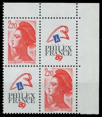 Frankreich 1985 Nr 2510AIZf-VB1 postfrisch Viererblock X62532E