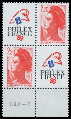 Frankreich 1985 Nr 2510AIZf-VB2 postfrisch Viererblock X6252FA