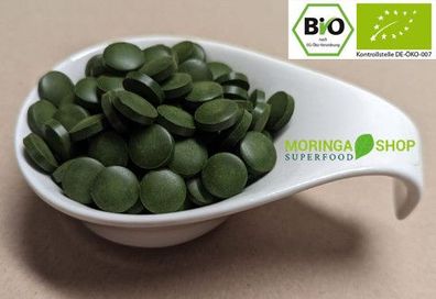 Bio Chlorella Tabs 500 mg in bester Rohkost Premium Qualität (500g im Spar Pack)