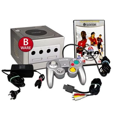 Gamecube Konsole SILBER (B-Ware) #40B + Original Controller SILBER + SPIEL FIFA ...