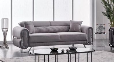 Sofa 3 Sitz Textil Möbel Stil Modern Wohnzimmer Polstersofa Luxus Couch