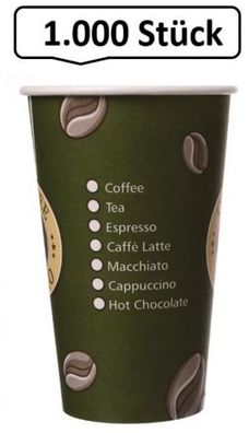 Kaffeebecher, Pappbecher Topline 16oz, Volumen: 0,40 l, Ø 90 mm, 1.000 Stk, Coffee To