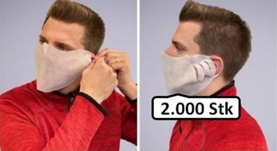 Mundschutz, Mund- und Nasenmaske 2.000 Stk Einwegmaske aus Ökotex-zertifiziertem Vlie
