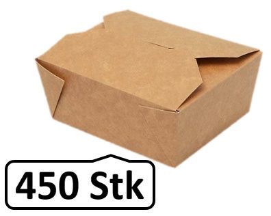 Lunch-Box 750ml 450 Stk, to go, take away, biologisch abbaubar, natürliches Design, w