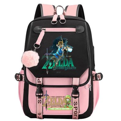 Spiel The Legend of Zelda USB Rucksack Schultasche Outdoor Student Backpack Merch