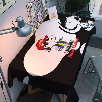 Snoopy Tischtuch Studie Tischdecke Peanuts Charlie Kaffee Tisch Matte für Esszimmer