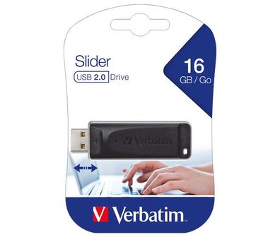 Verbatim USB 2.0 Stick 16GB, Slider