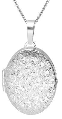 trendor Schmuck Damen-Kette mit Medaillon 925 Silber 15536