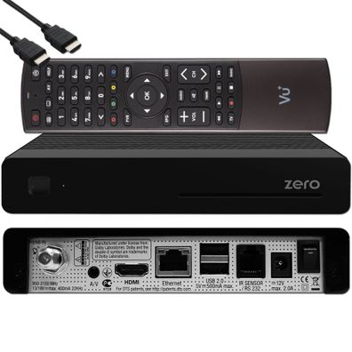 VU+ Plus Zero HW Version 2, 1x DVB-S2 Tuner Linux Full HD Sat Receiver - Schwarz