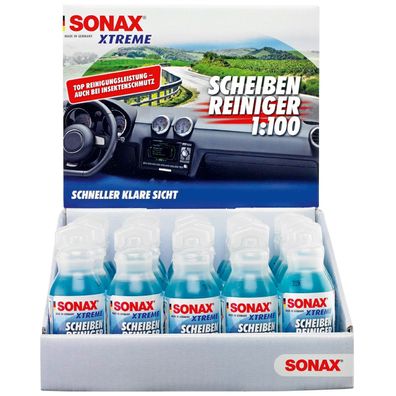 25x Sonax XTREME Scheiben-Reiniger Scheiben-Klar 1:100 Konzentrat Theken-Display