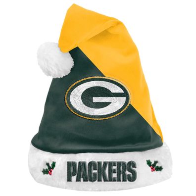 Foco NFL Green Bay Packers 2020 Santa Claus Hat Weihnachtsmann Mütze 5051586113016
