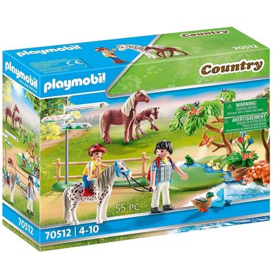 Playmobil Country Fröhlicher Ponyausflug Pferde Pony Reiten 70512 Reiterhof Hof
