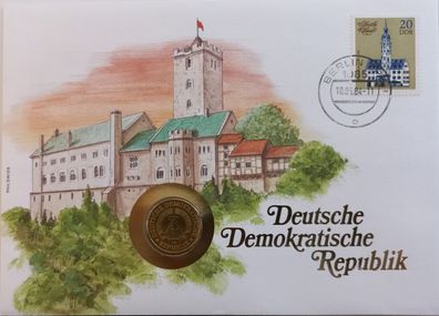 DDR 20 Pfennig 1984 MÜNZE * Briefmarke Numisbrief C695# Kassenfrisch
