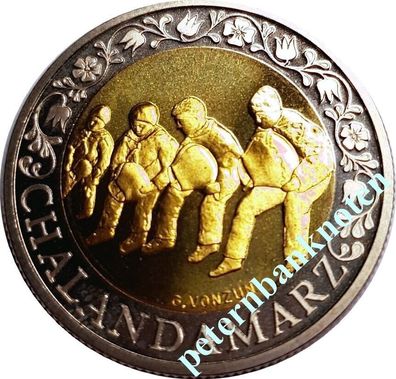 Schweiz / SWISS 5 Francs 2003 Chalandamarz UNC C825*