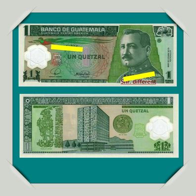 Guatemala 1 Quetzel 2008 Unc. P. 115 polymer 465 + 1278