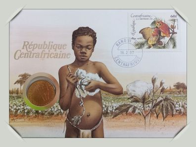 Republique Central African States 25 Franc Numisbrief 1975-2003 7395 + 37848