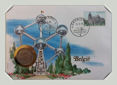 Belgien / Belgium 10 Franc 1969-79 Münze und Briefmarke Numisbrief 7495 + 10597