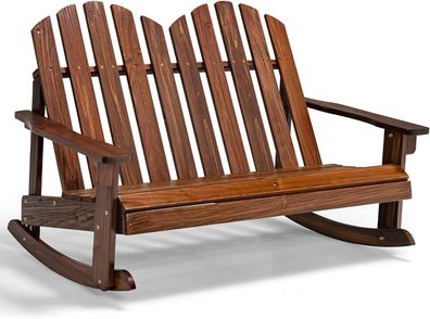 Adirondack-Schaukelstuhl für Kinder, 2-Sitzer Gartensessel aus Holz, Kindermöbel