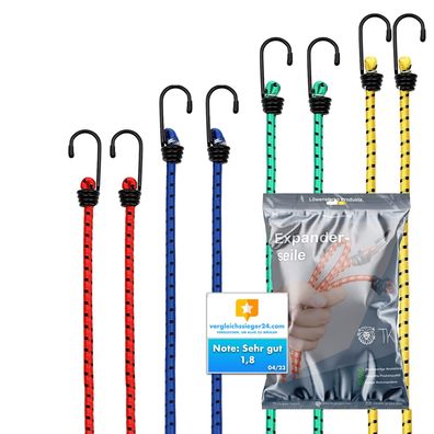 8x Expander Set Gepäckspanner zur Befestigung mit Spanngurte Spanngummi