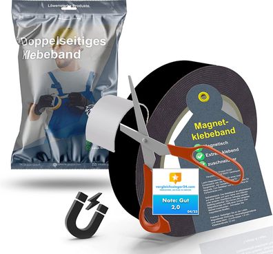 3x 5 m Magnetklebeband Magnetstreifen Klebeband Magnetband selbstklebend