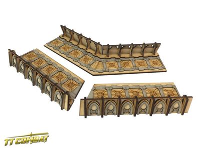 SFG040 TTCombat - Sci-Fi Gothic -Fortified Trench Large Corner Sections (40k)