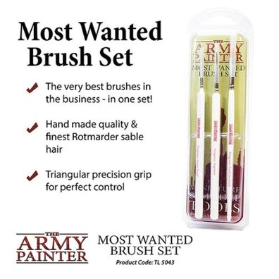 TAPTL5043 The Army Painter " Most Wanted Brush Set " (Star Wars Legion, WH 40k )