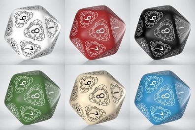 Q-Workshop - D20 Level Counter dice (select from the List)